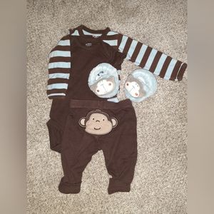 Carter's NB monkey outfit